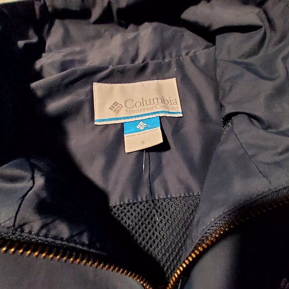 Columbia Mens Navy Full-Zip Lightweight Jacket Size S Water-Resistant - Picture 6 of 15